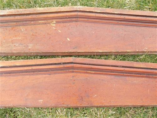 Pair Crown Molding Headers, Trim Door Window Pediment Architectural Salvage B9,