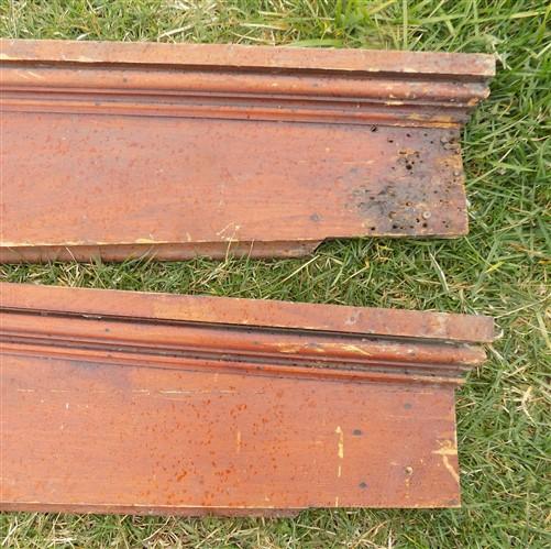 Pair Crown Molding Headers, Trim Door Window Pediment Architectural Salvage B9,