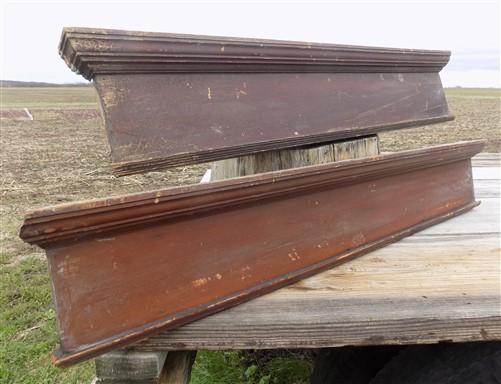 Pair Crown Molding Headers, Trim Door Window Pediment Architectural Salvage B10,