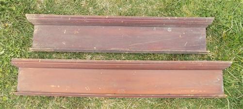 Pair Crown Molding Headers, Trim Door Window Pediment Architectural Salvage B10,