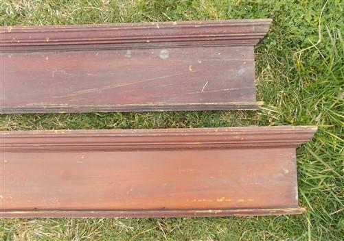 Pair Crown Molding Headers, Trim Door Window Pediment Architectural Salvage B10,