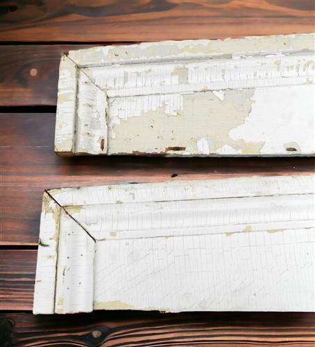 Pair Crown Molding Headers, Trim Door Window Pediment Architectural Salvage B11,