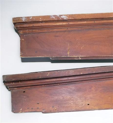 Pair Crown Molding Headers, Trim Door Window Pediment Architectural Salvage B13,