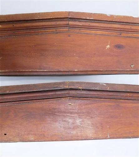 Pair Crown Molding Headers, Trim Door Window Pediment Architectural Salvage B13,