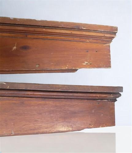 Pair Crown Molding Headers, Trim Door Window Pediment Architectural Salvage B13,