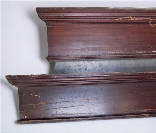 Pair Crown Molding Headers, Trim Door Window Pediment Architectural Salvage B14,