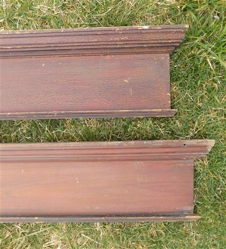 Pair Crown Molding Headers, Trim Door Window Pediment Architectural Salvage B16,