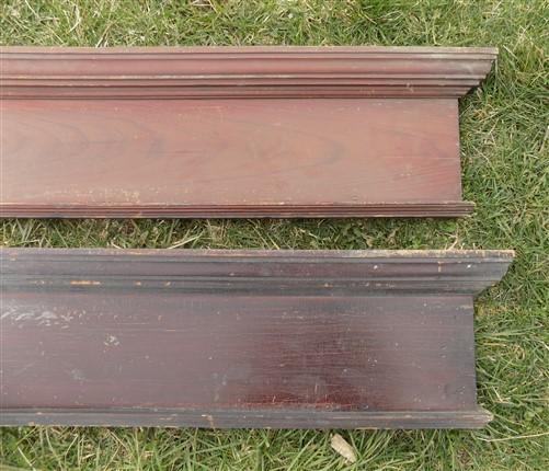 Pair Crown Molding Headers, Trim Door Window Pediment Architectural Salvage B21,