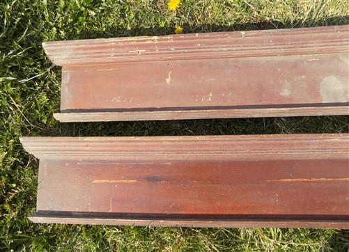 Pair Crown Molding Headers, Trim Door Window Pediment Architectural Salvage B22,