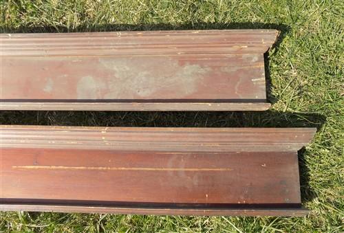 Pair Crown Molding Headers, Trim Door Window Pediment Architectural Salvage B22,