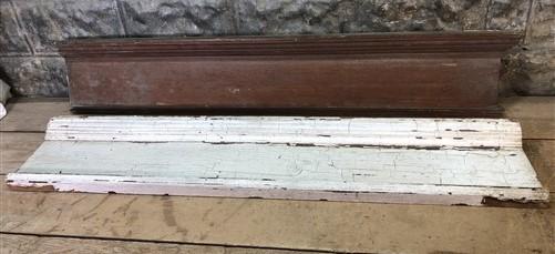 Pair Crown Molding Headers, Trim Door Window Pediment Architectural Salvage B26,