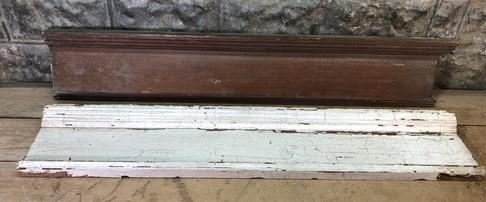 Pair Crown Molding Headers, Trim Door Window Pediment Architectural Salvage B26,