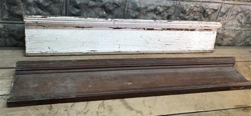 Pair Crown Molding Headers, Trim Door Window Pediment Architectural Salvage B26,