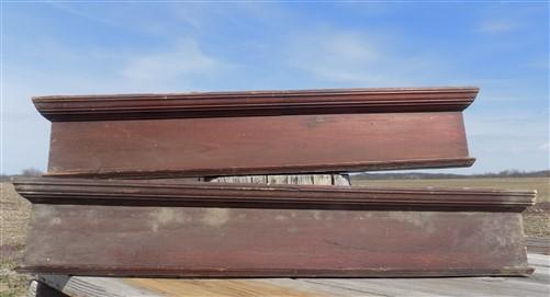 Pair Crown Molding Headers, Trim Door Window Pediment Architectural Salvage B28,