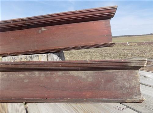 Pair Crown Molding Headers, Trim Door Window Pediment Architectural Salvage B28,