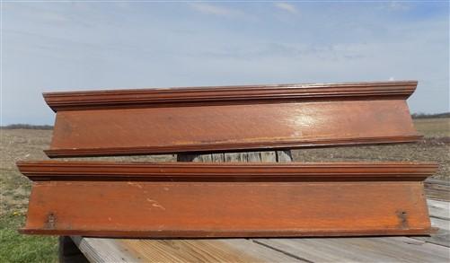 Pair Crown Molding Headers, Trim Door Window Pediment Architectural Salvage B29,