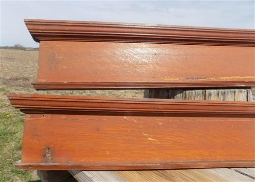 Pair Crown Molding Headers, Trim Door Window Pediment Architectural Salvage B29,