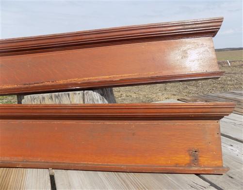 Pair Crown Molding Headers, Trim Door Window Pediment Architectural Salvage B29,