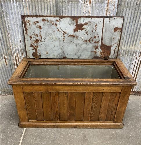 Vintage General Store Cooler, Oak Cooler, Primitive Ice Chest, Refrigerator