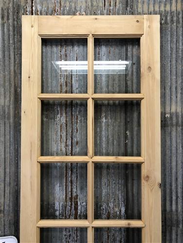 French Single Door (30x96) 8 Pane Glass European Styled Door F20