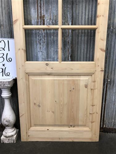 French Single Door (36x96) 8 Pane Glass European Styled Door F21