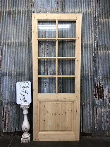 French Single Door (36x96) 8 Pane Glass European Styled Door F22