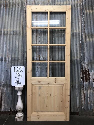 French Single Door (36x96) 8 Pane Glass European Styled Door F22