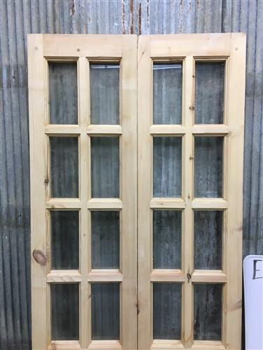 French Double Door (32x80.5) 8 Pane Glass Door European Styled EM36