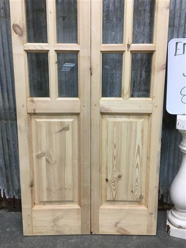 French Double Door (32x80.5) 8 Pane Glass Door European Styled EM36