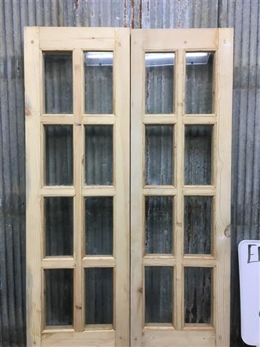 French Double Door (32x80.5) 8 Pane Glass Door European Styled EM36