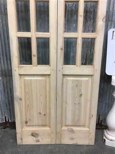 French Double Door (32x80.5) 8 Pane Glass Door European Styled EM36