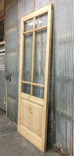 French Single Door (36x96.5) 6 Pane Glass European Styled Door FM11