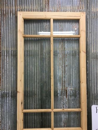 French Single Door (36x96.5) 6 Pane Glass European Styled Door FM11