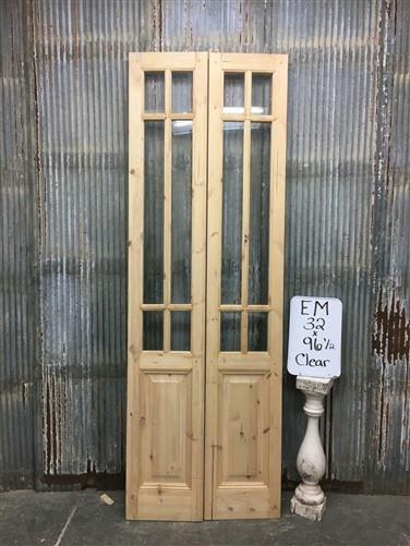 French Double Door (32x96.5) 6 Pane Glass Door European Styled EM24