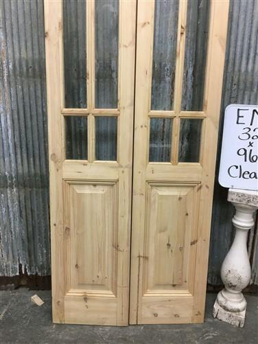 French Double Door (32x96.5) 6 Pane Glass Door European Styled EM24