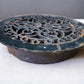 Round Ornate Art Deco Cast Iron Grate Vintage Wall Floor Fireplace Register Vent