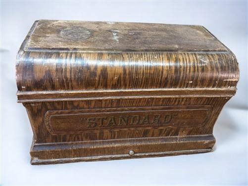 Treadle Sewing Machine Vintage Wooden Top Cover Coffin Case Lid Singer Part A2,