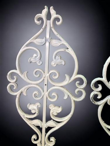 Pair Cast Iron Ornamental Panels, Architectural Salvage, Decorative Metalwork B,