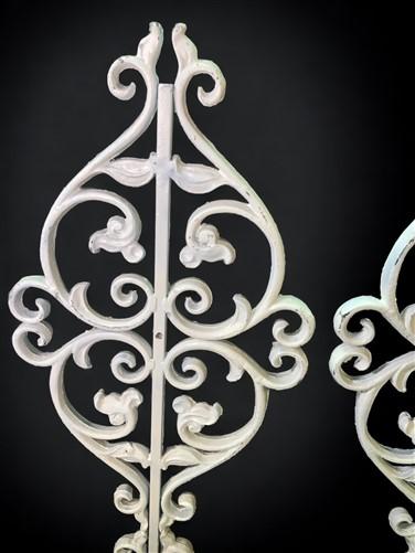 Pair Cast Iron Ornamental Panels, Architectural Salvage, Decorative Metalwork B,