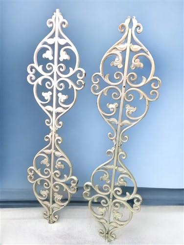 Pair Cast Iron Ornamental Panels, Architectural Salvage, Decorative Metalwork C,