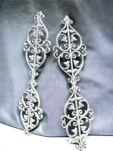 Pair Cast Iron Ornamental Panels, Architectural Salvage, Decorative Metalwork A,