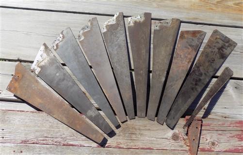 10 Hand Saw Blades for Folk Art Painting One Man Cross Cut Rustic Vintage A9,