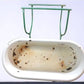 Vintage Hungarian Porcelain Baby Bath Tub w/Stand, Farmhouse Garden Planter A4,