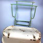 Vintage Hungarian Porcelain Baby Bath Tub w/Stand, Farmhouse Garden Planter A4,