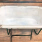 Vintage Hungarian Porcelain Baby Bath Tub w/Stand, Farmhouse Garden Planter A3,