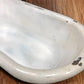 Vintage Hungarian Porcelain Baby Bath Tub w/Stand, Farmhouse Garden Planter A3,