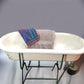 Vintage Hungarian Porcelain Baby Bath Tub w/Stand, Farmhouse Garden Planter A2,