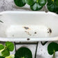 Vintage Hungarian Porcelain Baby Bath Tub w/Stand, Farmhouse Garden Planter A12,