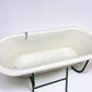 Vintage Hungarian Porcelain Baby Bath Tub w/Stand, Farmhouse Garden Planter A14,