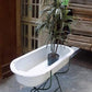 Vintage Hungarian Porcelain Baby Bath Tub w/Stand, Farmhouse Garden Planter A19,